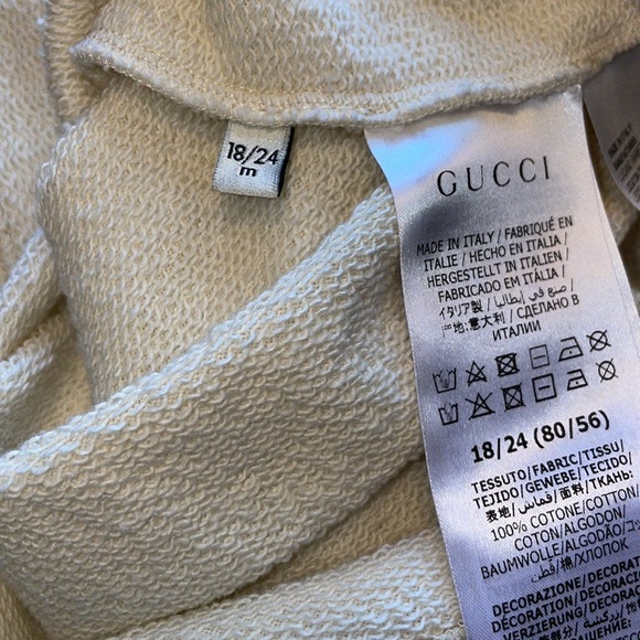 Authentic Gucci Dress Bow Tie Gucci Print 18-24Months Vintage, original dust bag - Picture 7 of 11